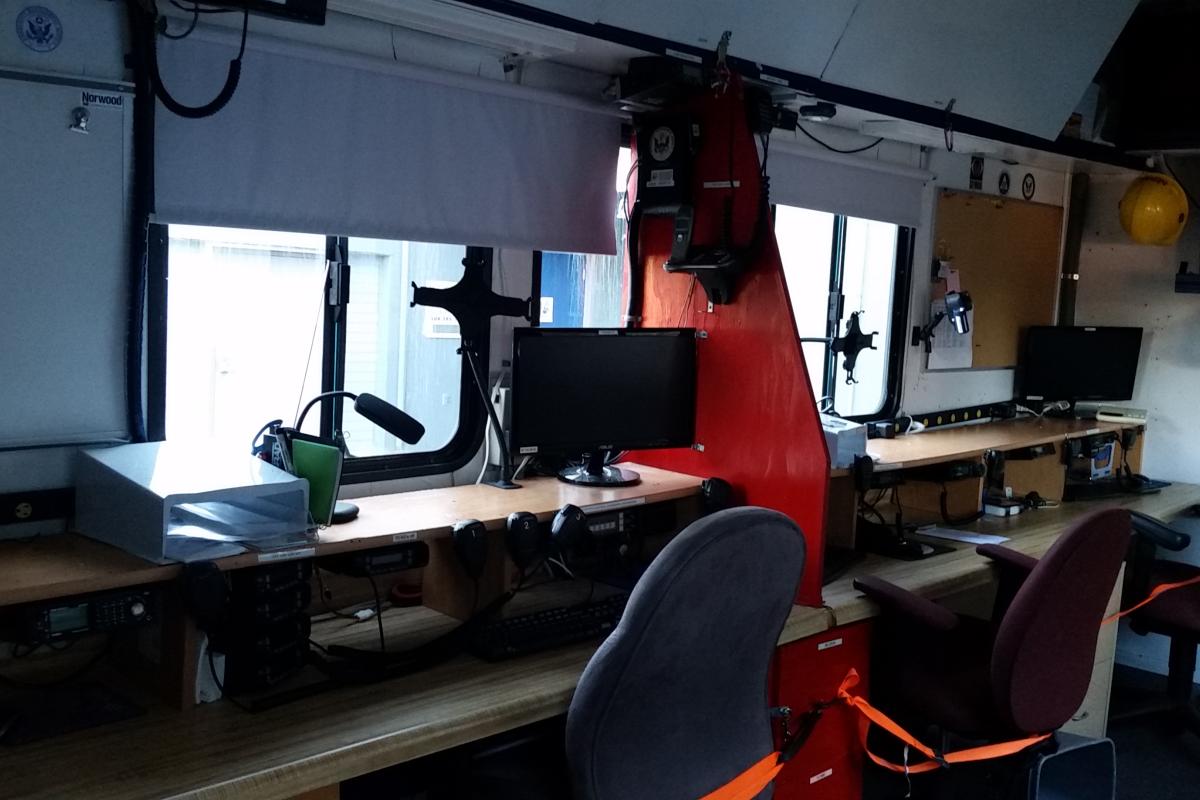 Command Post Trailer Public Safety Radio side