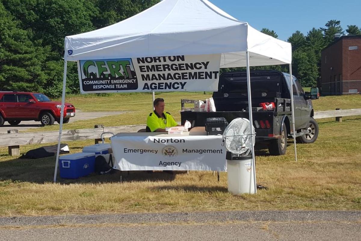 Info booth at Town elections.